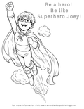 Superhero Joey Color sheet!